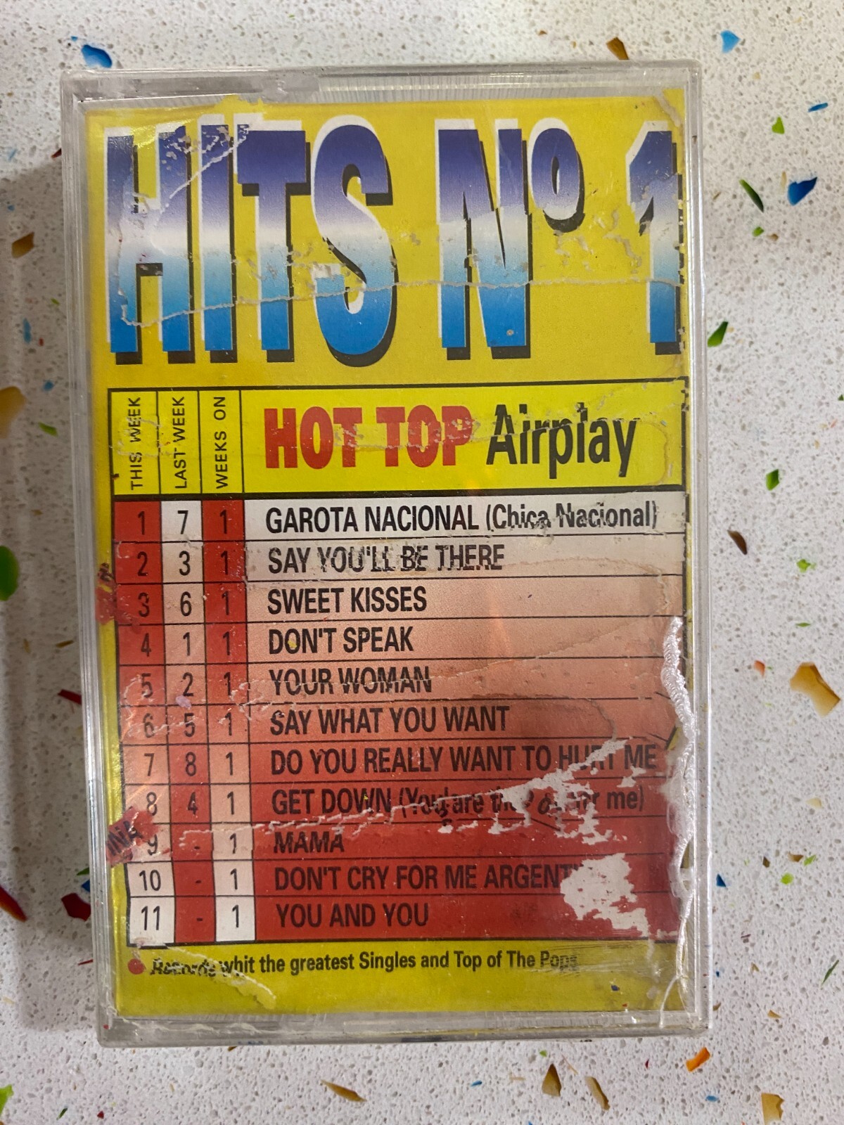 Hits Nº 1 Hot Top Airplay Cassette Tape New - National Girl Sweet Kisses