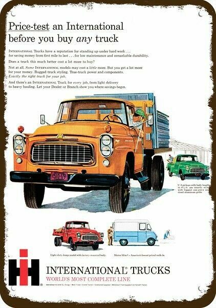1960 INTERNATIONAL B-160 & DUMP TRUCK Vintage-Look