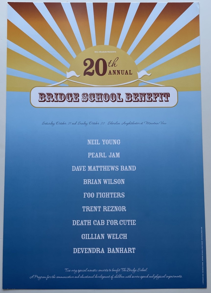 Bridge School Benefit 20th Annual Concert Poster 2006 | eBay