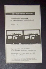 The Fifth Daniel Annual Art Exhibition Broadway Market Seattle 1989 Promo Ad
