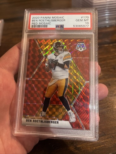 2020 Panini Red Mosaic Football #170 Ben Roethlisberger Mosaic - PSA 10 Steelers