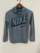 Nike dri-fit long sleeve with hood unisex sz L bluish T16