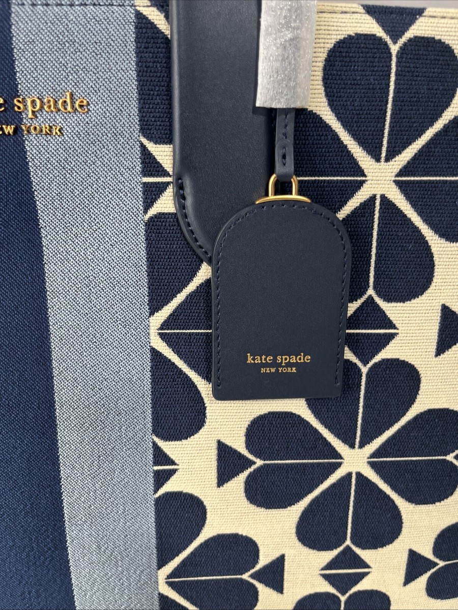 NWT Kate Spade Oversized Spade Flower Jacquard Stripe