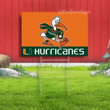 Miami Football Team Memorable Hurricanes Mascot Yard Sign
