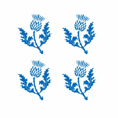 Set of 4 Scotland Thistle Temporary Tattoo Waterproof Scottish rugby Six Nations