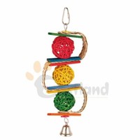 Vogelspielzeug Vogelschaukel Kletterseil Mit Glocke FüR VöGel Ca. 28 Cm