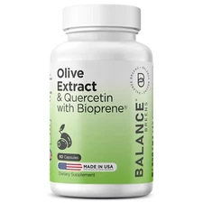 Balance Breens Olive Leaf Extract 60 Capsules - Quercetin 400mg with Bioperine