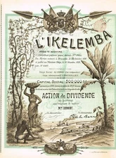 AFRICA CONGO THE IKELEMBA TRADING COMPANY stock certificate/bond BEAUTY