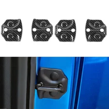 Door Lock Cover Buckle Cover Trim For Ford F150 2015-20 Carbon Fiber Accessories
