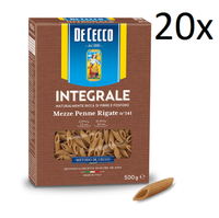 20X De Cecco Pasta Mezze Penne Rigate Integrali Vollkorn Italienisch Nudeln 500G