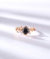 Black Onyx Silver Ring for women,Wedding Ring,Classic Engagement 925 Silver Ring