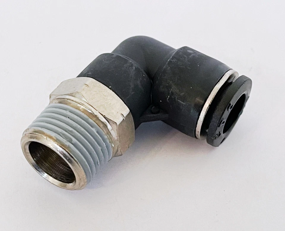 Lot of 5 NITRA 3/8" Tube X 3/8" NPT  ME38-38N Push-to-Connect Fitting Elbow - Image 2 of 4