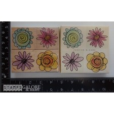 Hero Arts Rubber Stamps LL993 BOX SET 4 FASHION BLOOMS GARDEN FLOWERS 460