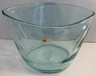 Vintage BLENKO Sea Foam Art Glass  Bowl Ice Bucket 1982 1999 Pontil Sticker Rare