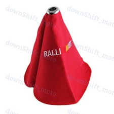 Racing Hyper Fabric Red Stitch Shift Knob Shifter Boot Cover Mtat Jdm Ralliart Racing Hyper Fabric Red Stitch Shift Knob Shifter Boot Cover Mtat Jdm Ralliart