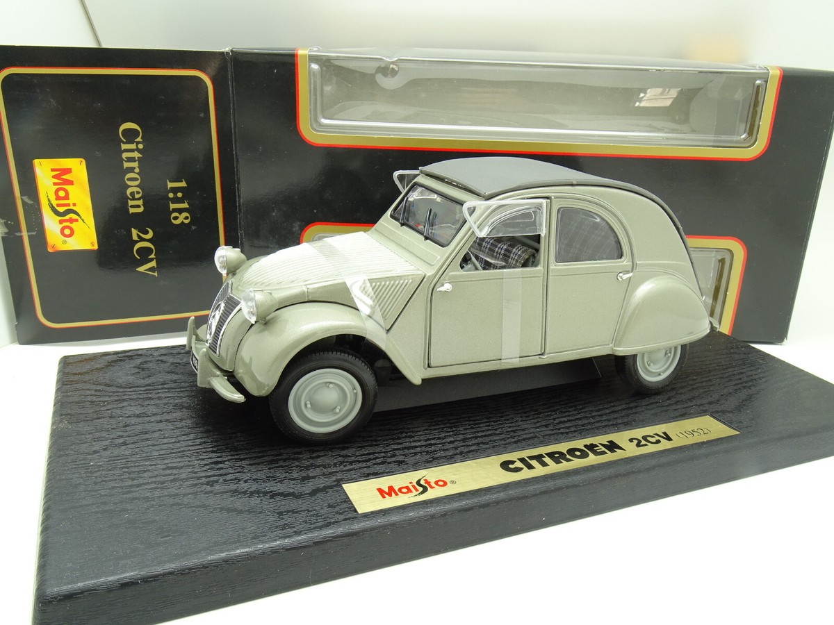 1／18  CITROEN 2CV(1952) Maisto 1/18 - Citroen 2CV 1952 Gray Closed Roof | eBay