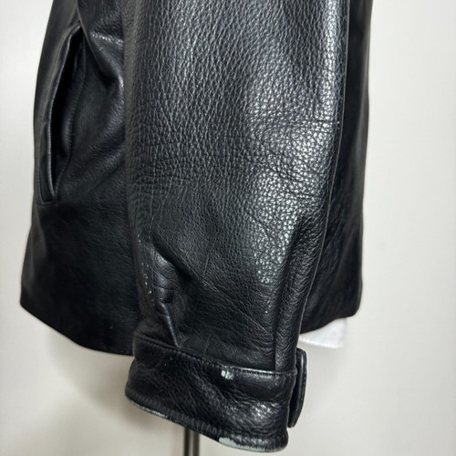St Johns Bay Leather Jacket Coat XL Mens Solid Black - Picture 4 of 9