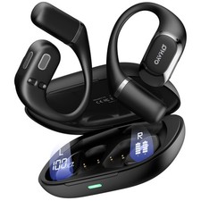 Open Ear Headphones Bluetooth 5.4 Earbuds 40H Playtime IPX6 Waterproof Black