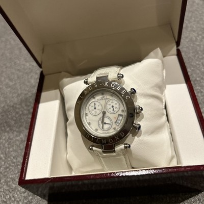 Klaus Kobec Diamonds 8 Diamonds Dial Swiss Made Chronograph Damenuhr