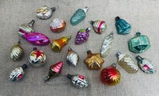 Old Vintage Glass Soviet USSR Christmas Ornament Decoration Set 21 pcs