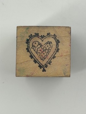 Jone Bergquist The Paper Garden Wood Stamp Heart Design