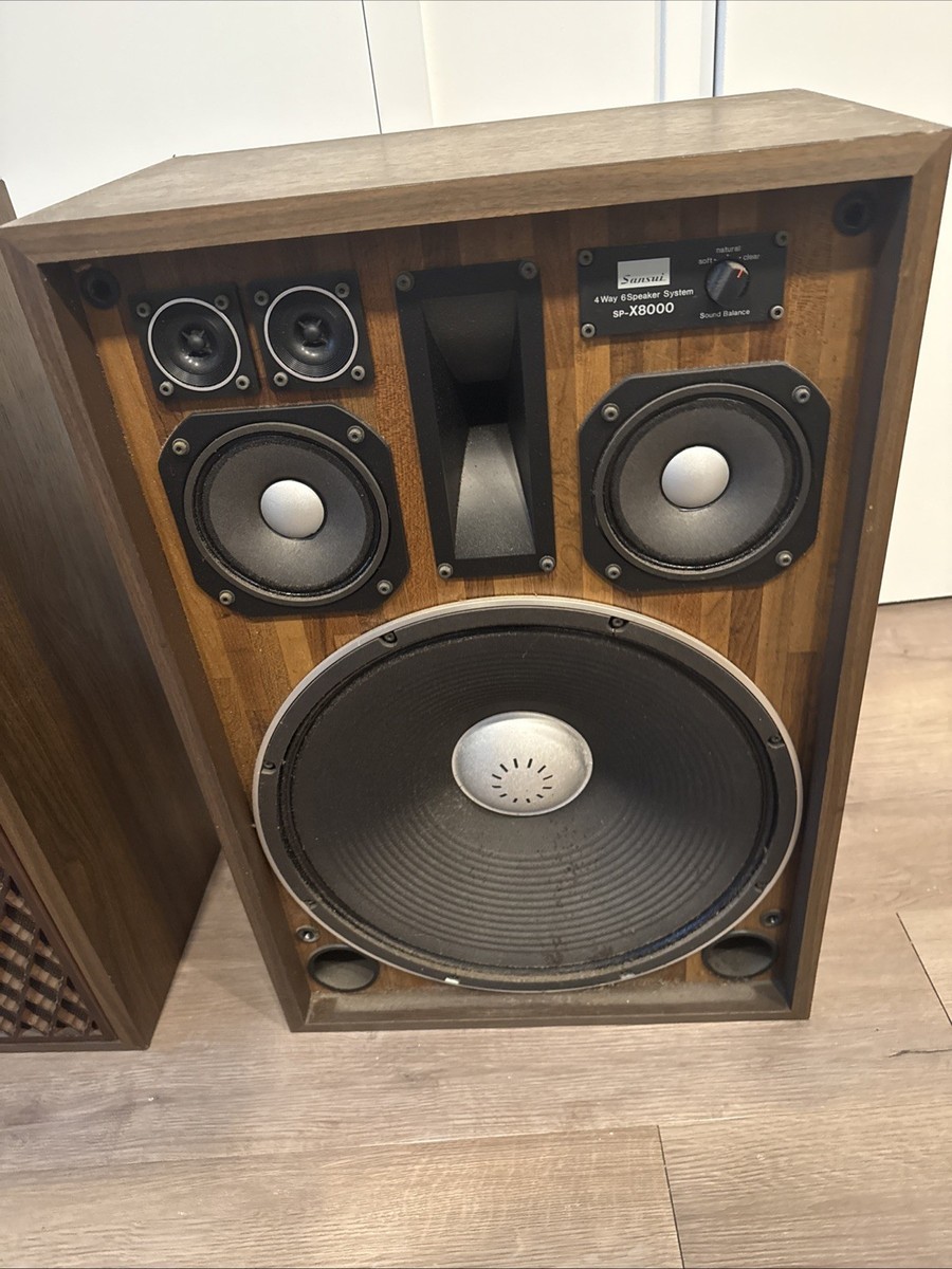 SANSUI SP-X8000 VINTAGE 4-WAY 6-DRIVER SPEAKERS 16