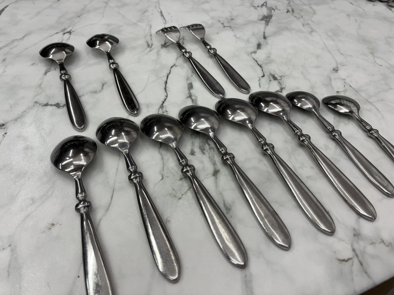 Cambridge Townhouse Flatware Lot 12 Pc Glossy Spoons Forks Stainless Steel