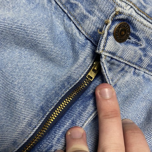 Jeans streetwear vintage Levi’s Premium 581 blu denim taglia 38x32 - Foto 18 di 21