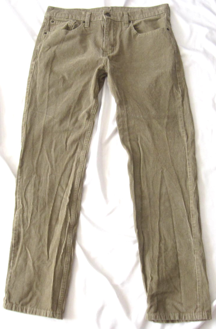 Levis 502 Corduroy Pants Men Straight Taper 5 Pockets Sz 32x30 (MP500)