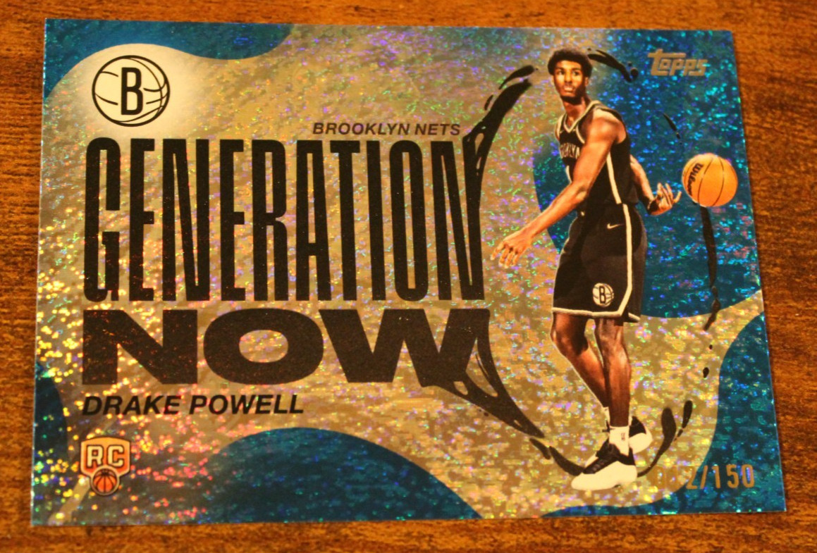 2025-26 Drake Powell Topps Basketball Generation Now Rookie Blue Speckle /150