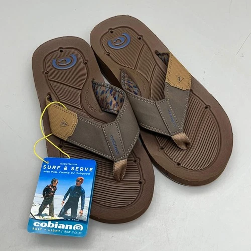 COBIAN Synthetic Suede Draino 3 Sandals Men's Sz 12, EU 45 Brown HBD23-200-12