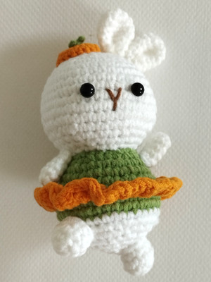Cute Dancing Bunny Rabbit Ballerina All Handmade Toy/Doll 5.5'' Handcrafted NEW