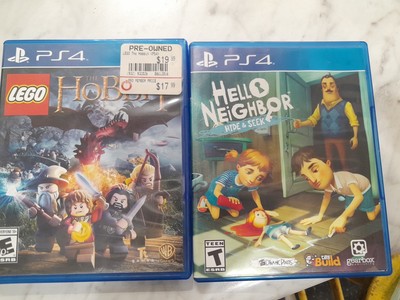 EMPTY PS4 Game Holders Lego Hobbit & Hello Neighbor
