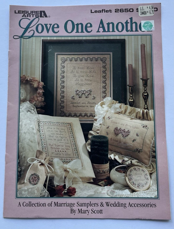 Lot Of 3 Leisure Arts Counted Cross Stitch Books Guardian Angel Love Marriage - Image 3 of 4