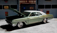 1966 66 Buick Skylark GS Muscle Green COLLECTOR COLLECTIBLE PREMIUM 1:64 Silver