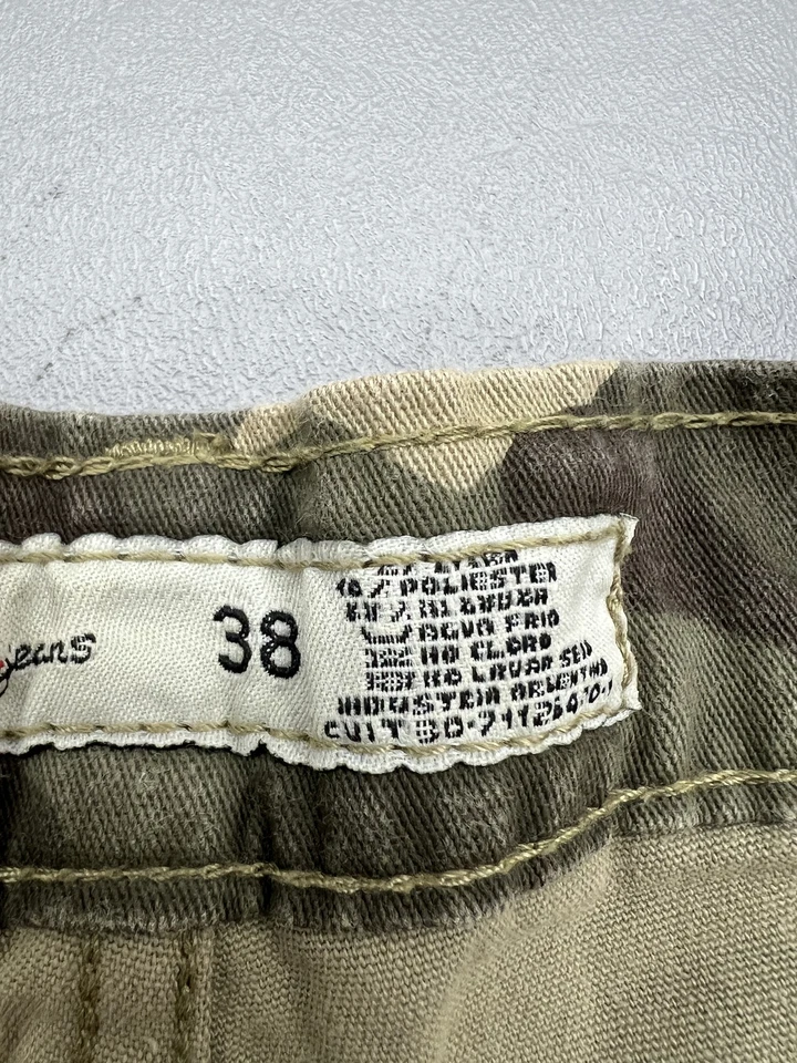 Pantalones Cortos Inquieta Jeans Mujer 38 Camuflaje Verde Deshilachado Corte Envejecido Foto 3 de 4