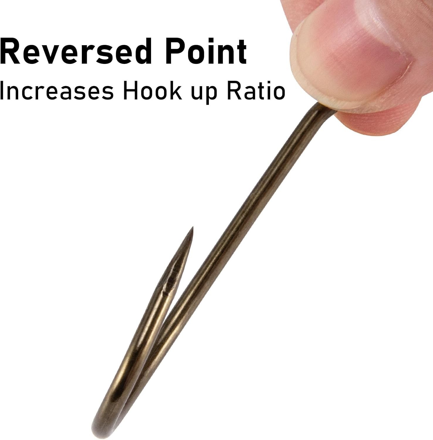 Dr.Fish 100 Pack Beak Hook, Bronze, Reversed Hollow #1/0-100 Pack, Bronze 