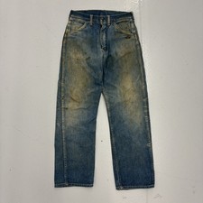 Vintage 60s Blue Dark Faded Workwear Jeans 24x25 1960s True Vintage