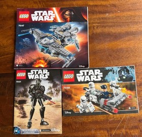 Lot of 8 LEGO Star Wars Instruction Manuals 75147 75121 75166 75209 75199 75160
