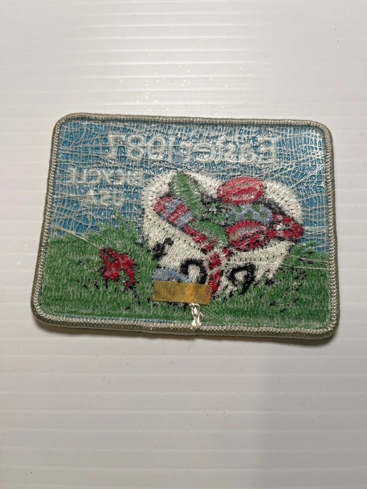 Vintage 1987 Easter Bicycle USA Patch Cycling Event Embroidered Iron-On - Image 2 of 2