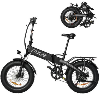 Pixar Star 1 Elektrofahrrad 500W 48V 15AH 20'' eBike Klappbar Shimano 7 Gänge DE