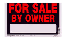Hillman For Sale by Owner Plastic Sale/For sale Sign 8-in x 12-in