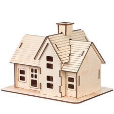 Assembly Wooden Puzzle Model Building Kits Models DIY Miniature House