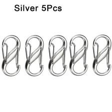 5Pcs Silver Zipper Lock Clips Anti Theft Replacement Pulls for Bags Luggage