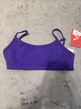 NWT Capezio Team Basics Camisole Bra Top - Child Large Purple