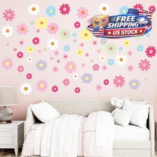 180Sheets Flower Wall Decals Cute Colorful Vinyl Stickers for Girls Kids Room De