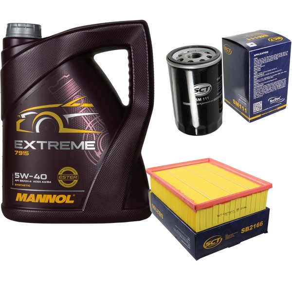 SCT Inspektionspaket 5L Mannol Extreme 5W-40 FüR Audi A4 2.0 1.6 Seat Exeo ST-image