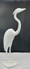 Vintage Meissen White Porcelain Great Blue Heron Figurine Sculpture 