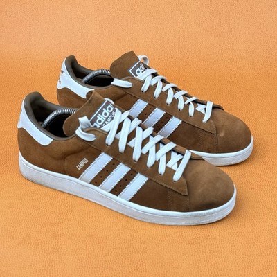 adidas Campus Brown/White Suede Low Top Lace-Up Cushioned Sneakers 465490 2005