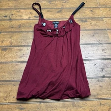 Size Small Women’s Wet Seal Tank Top With Beaded Jewel Embellishments Y2K